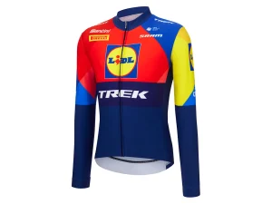 Trek Bikes Santini Lidl-Trek Team Replica thermisch raceshirt met lange mouwen Dark Blue/Yellow Store