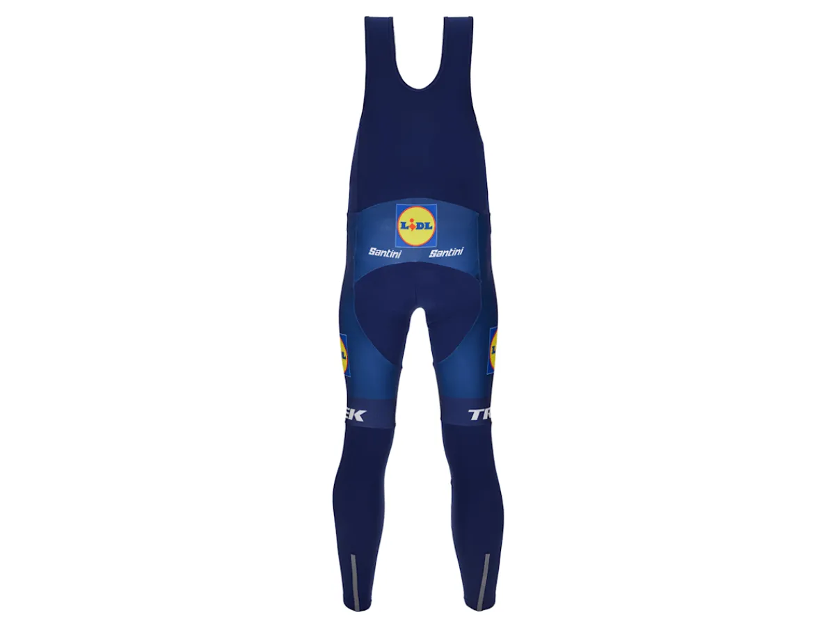 Trek Bikes Santini Lidl-Trek Team Replica thermische lange fietsbroek Dark Blue/Yellow Clearance